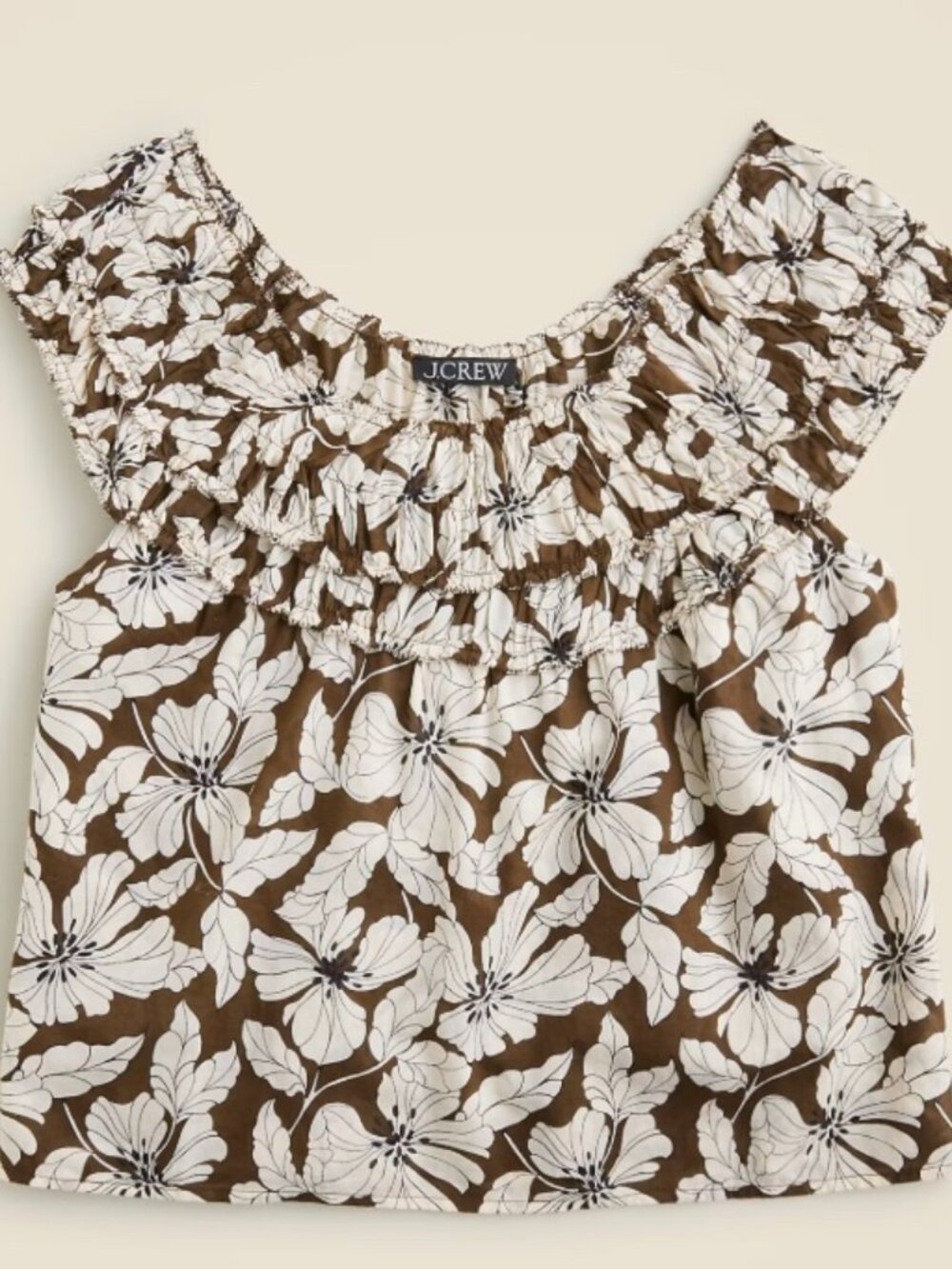 JCrew Rosalie top in floral cotton voile. Size: Large